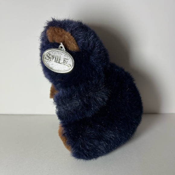 VTG 1990 Teddy Bear Red Bow From The World of Smile Plush Stuffed Animal - Picture 4 of 11